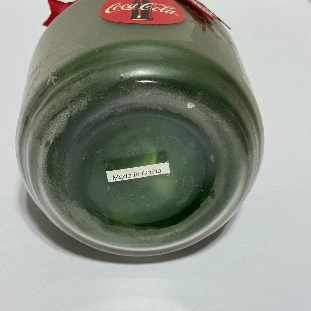New Coca-Cola Coke Santa Candle Topper With Scented Jar Candle Open Box Unused